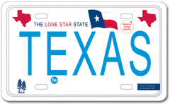 Texas License Plate